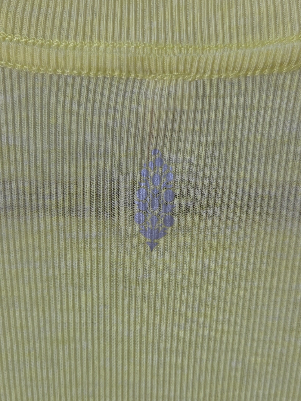 Free People Movement Bright Yellow Ribbed Tank Top Size Medium - Picture 7 of 7